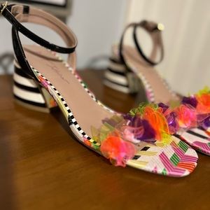 Betsey Johnson- Kove Multi Black Sandals- Size 10-WORN ONCE